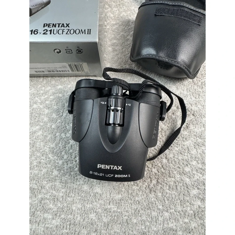 PENTAX 8-16x21 UCF ZOOM II Binoculars 16x Magnification 21mm‎ Black